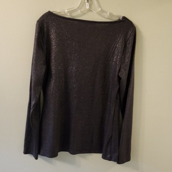WHBM Draped Metallic-Knit Top, Size S, EUC - Picture 4 of 7